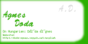 agnes doda business card